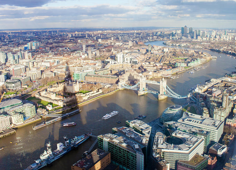 London city skyline, aerial view Photograph by Ioan Panaite - Fine Art ...