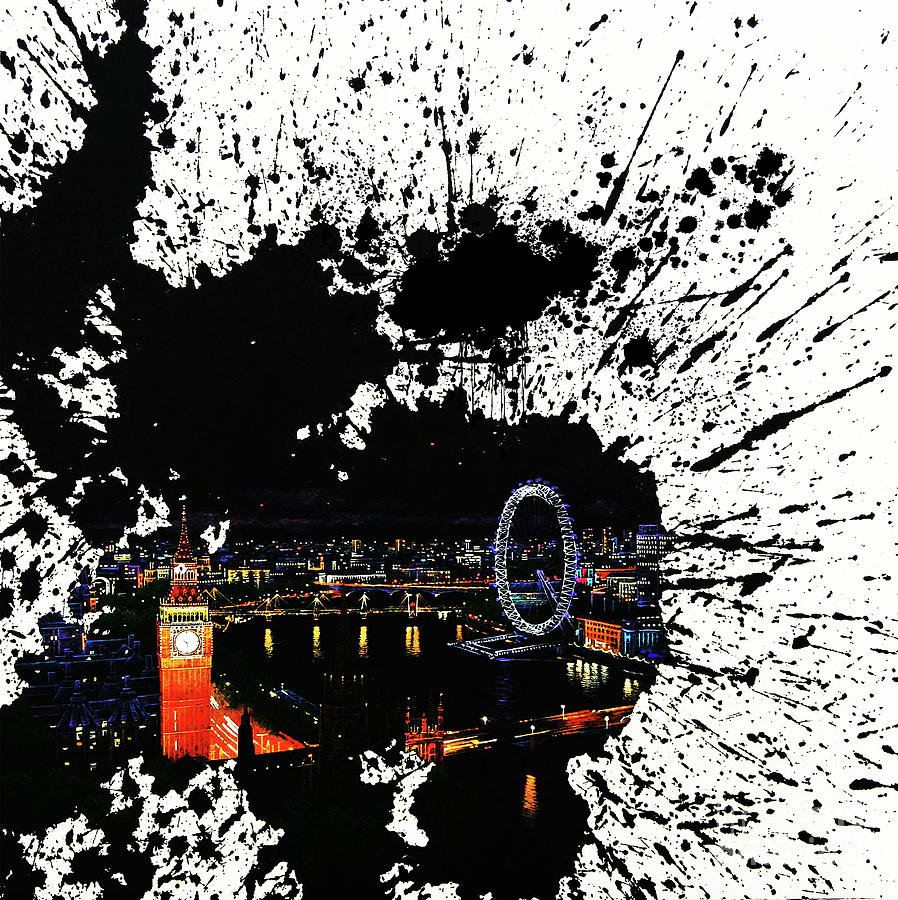 London city Splash art  Painting by Gull G