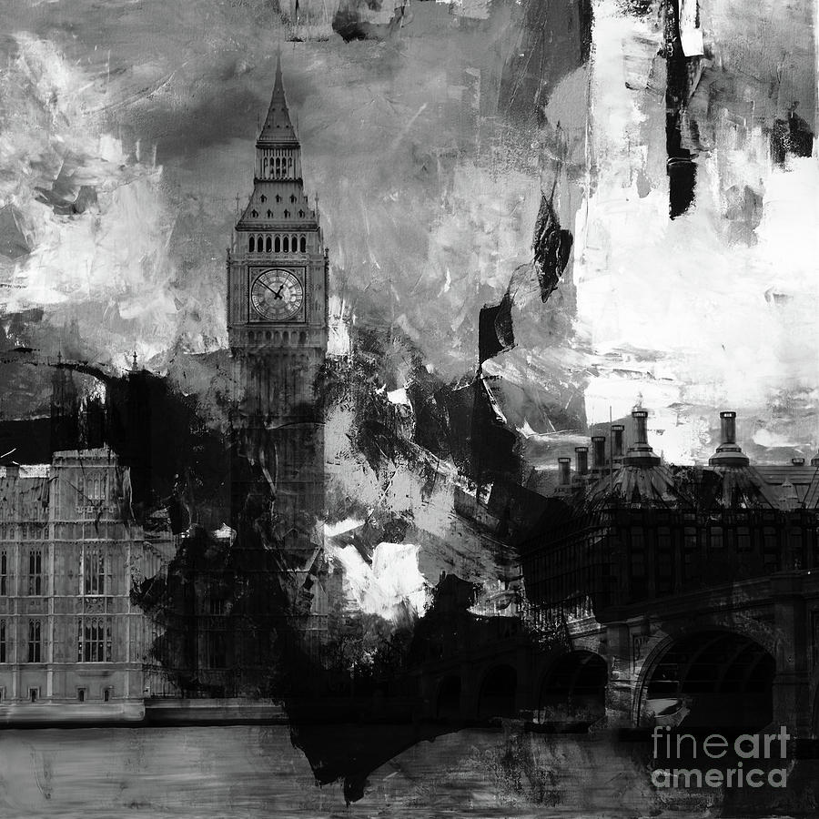 London Painting - Big Ben London Clock Tower  by Gull G