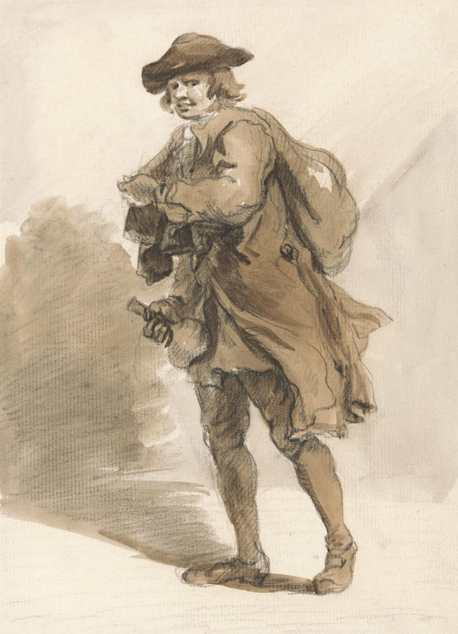 London Cries - A Man with a Bottle Drawing by Paul Sandby
