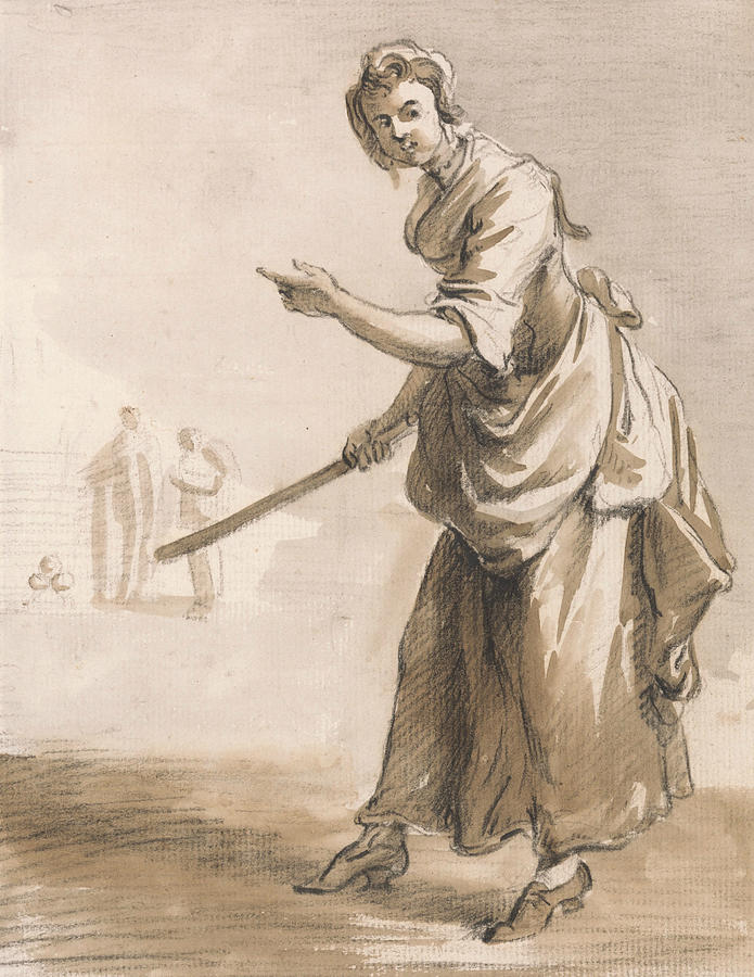 London Cries - Throws for a Hapenny Have You a Hapenny Drawing by Paul Sandby
