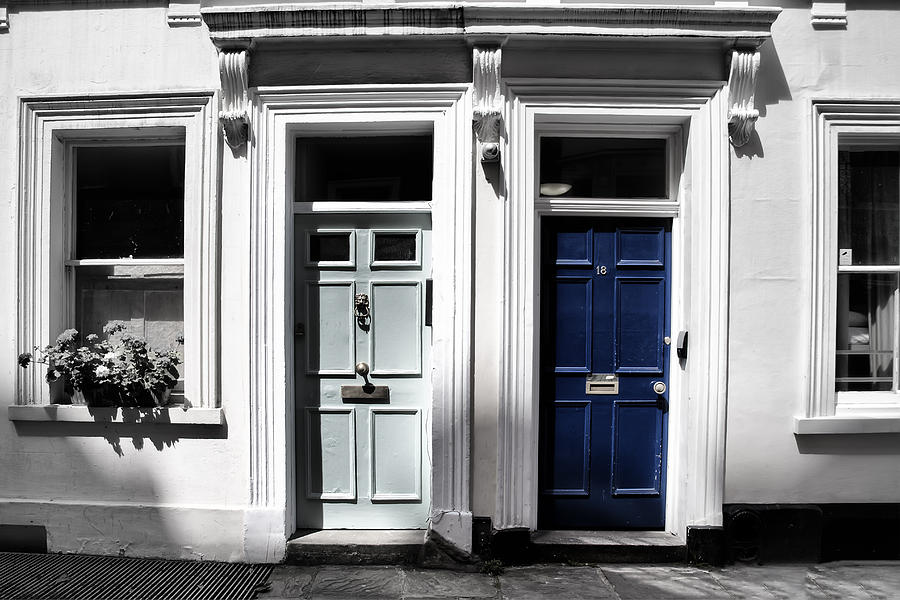 London Doors Blue Photograph by Georgia Clare