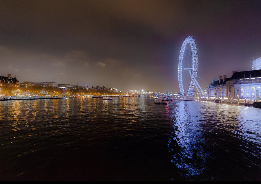 London eye at night Photograph by Patrick Kain