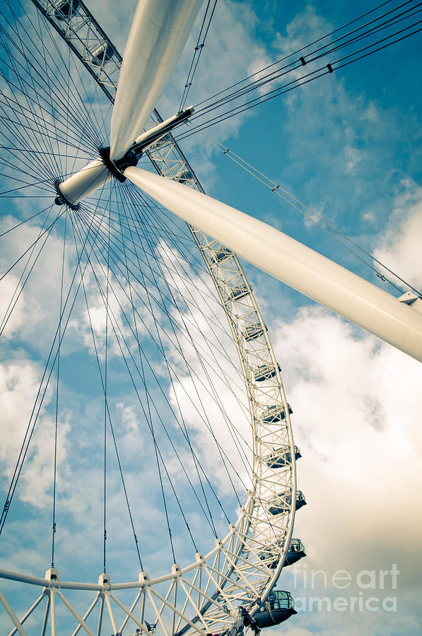 London Eye Photograph - London Eye Ferris Wheel by Andy Smy