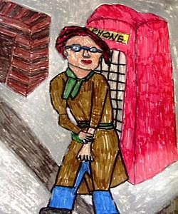 London Gal Painting by Annie Dameron London Gal Painting by Annie Dameron