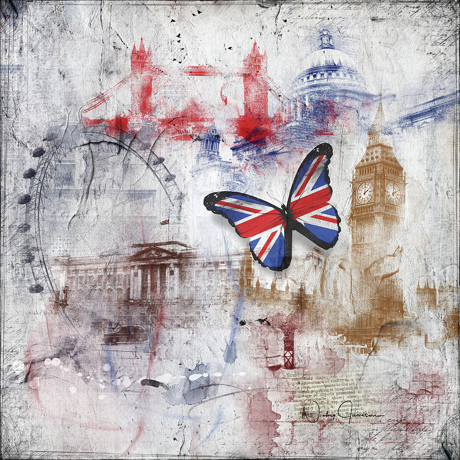 London Iconic Digital Art by Nicky Jameson