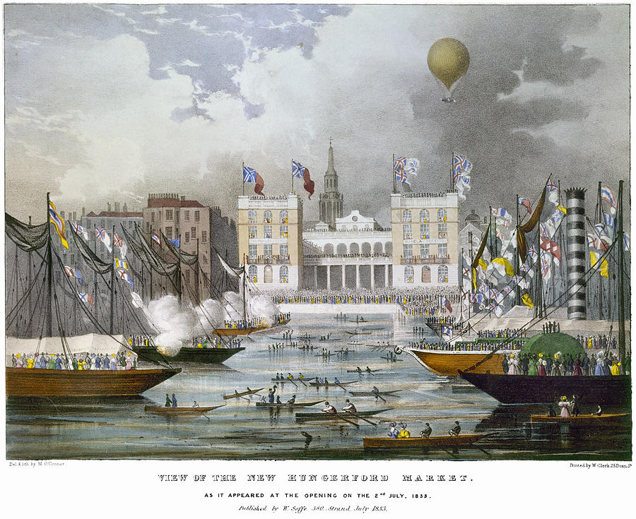 London: Market, 1833 Photograph by Granger