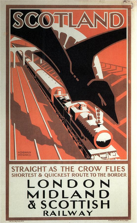 TU43 Vintage See Scotland Royal Route Railway Travel Poster Re-Print A4 