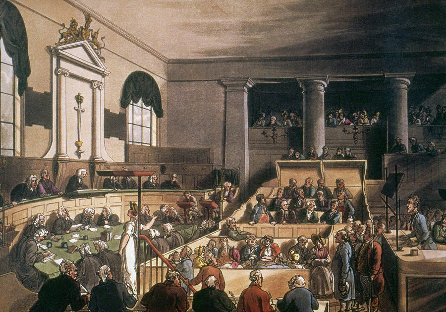 London Old Bailey, C1810 Painting by Granger