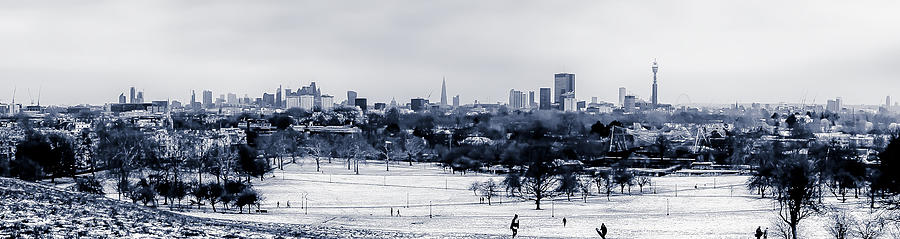 London  Panorama in Winter - A view from Primrose Hill Photograph by Christopher Maxum