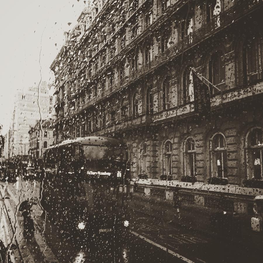 London Photograph - London rain by Trystan Oldfield