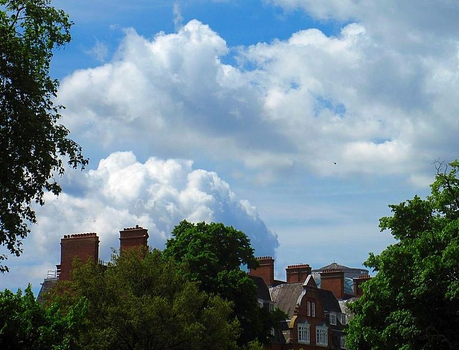 London Rooftops and Clouds Photograph by Betty Buller Whitehead