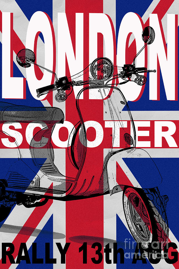 London Scooter Rally Poster Photograph by Edward Fielding