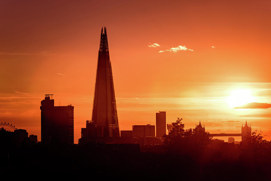 London Shard Sunset Photograph by Matt Malloy