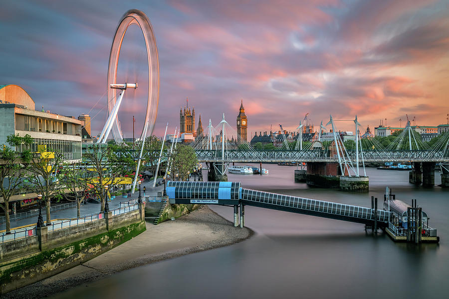 London Skyline Sunset Photograph by James Udall