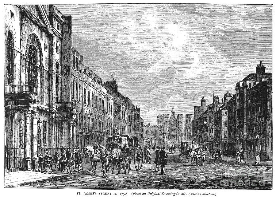 London: St. James Street Photograph by Granger