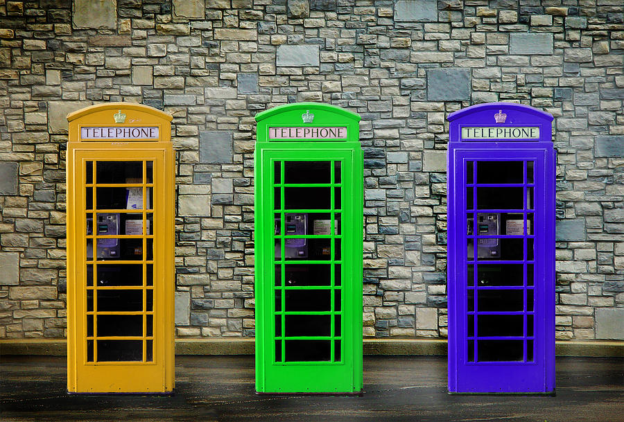 London Photograph - London Telephone Boxes by Mark Rogan