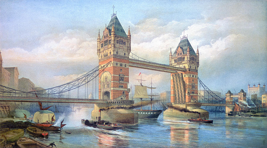 London: Tower Bridge, 1895 Painting by Granger