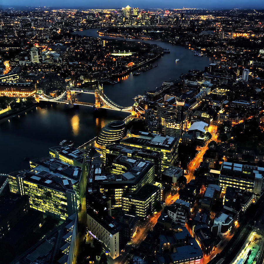 London Photograph - London Tower Bridge at Night by Chris Feichtner