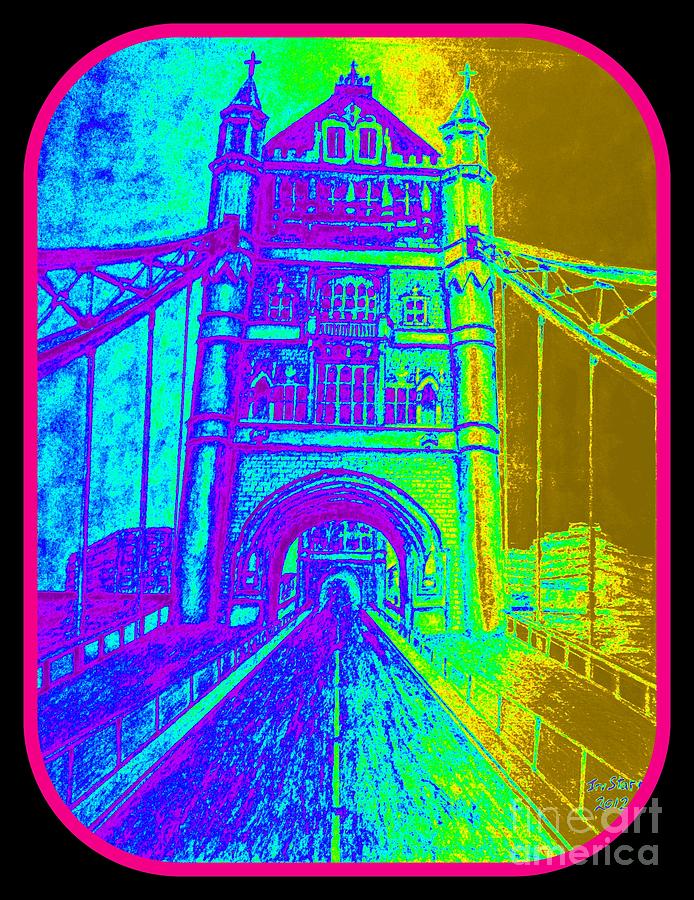 London Painting - London Tower Bridge Enhanced by Irving Starr