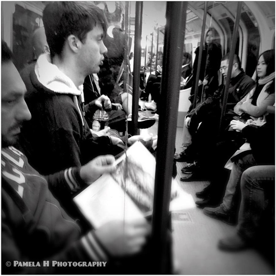Misery Movie Photograph - #london #tube #underground #train by Pamela Harridine