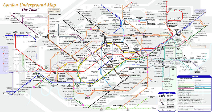 London Underground Map Photograph by Doc Braham