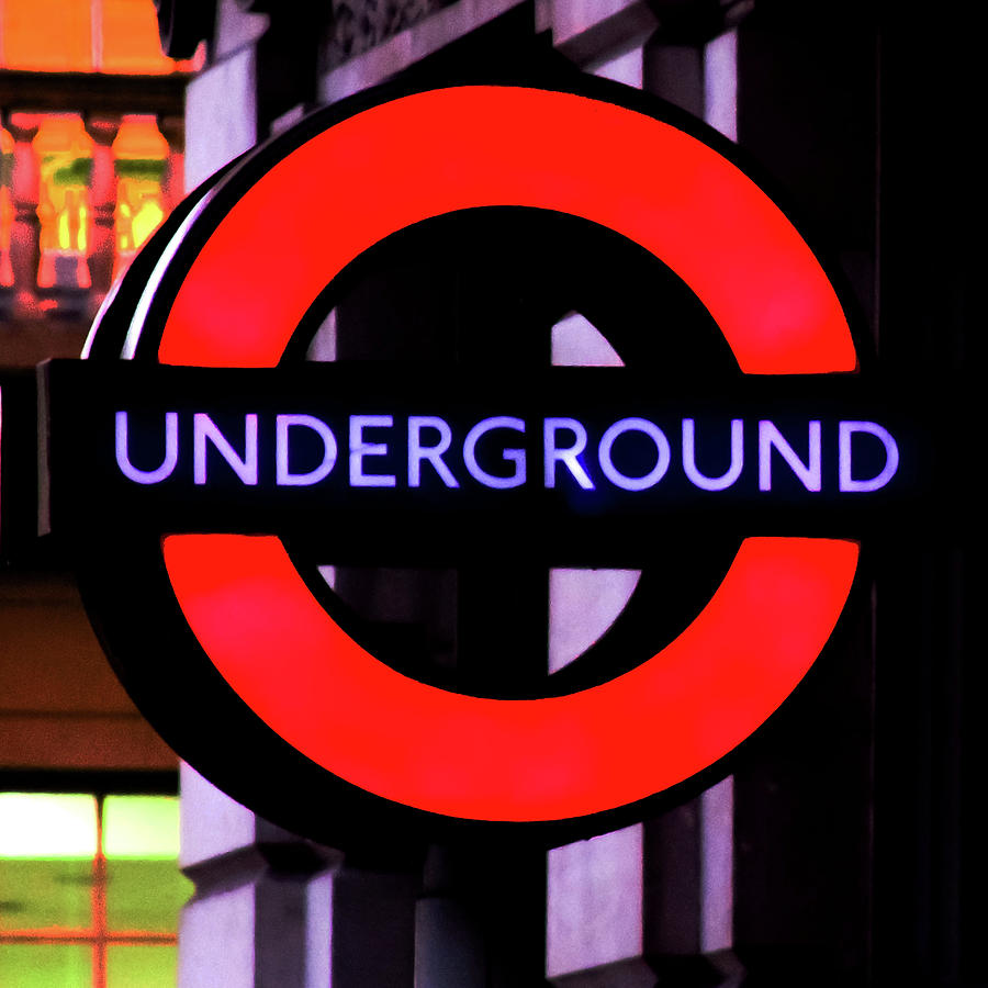 London Underground Sign Photograph by Tony Grider
