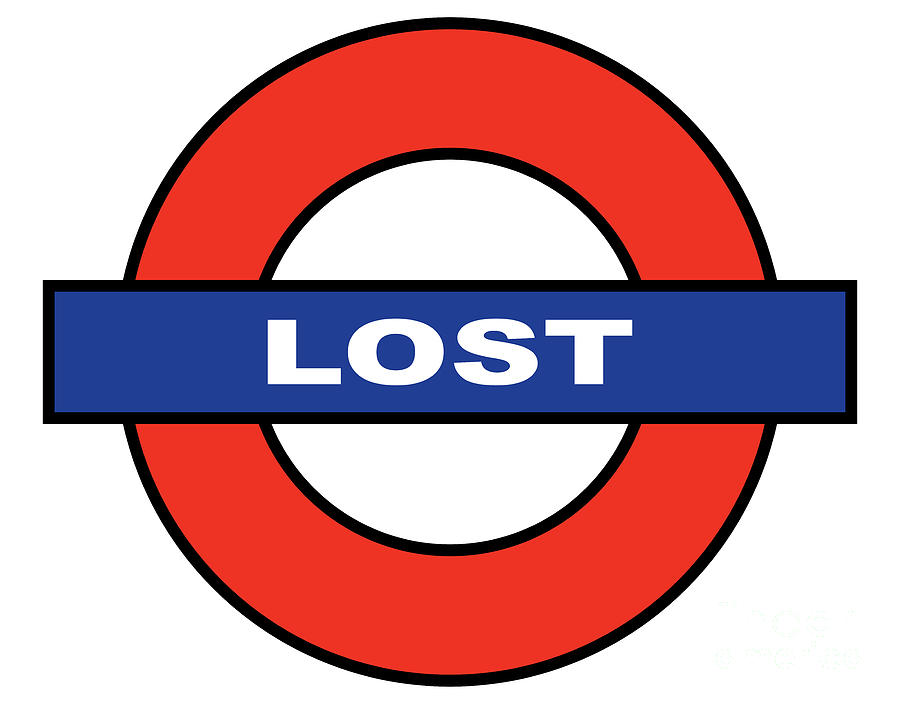 London Underground Spoof Lost Sign Digital Art