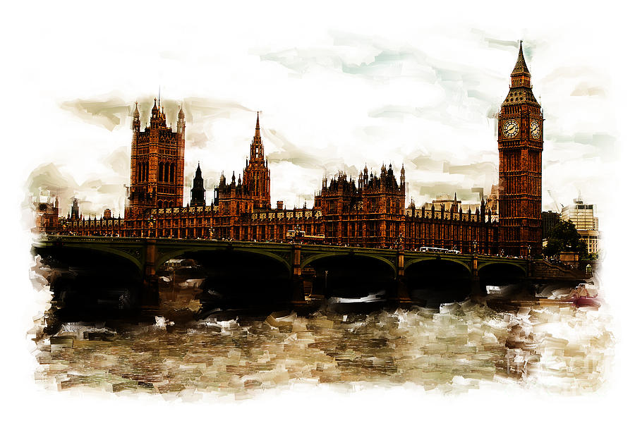 London Painting - London Westminster  by Gull G