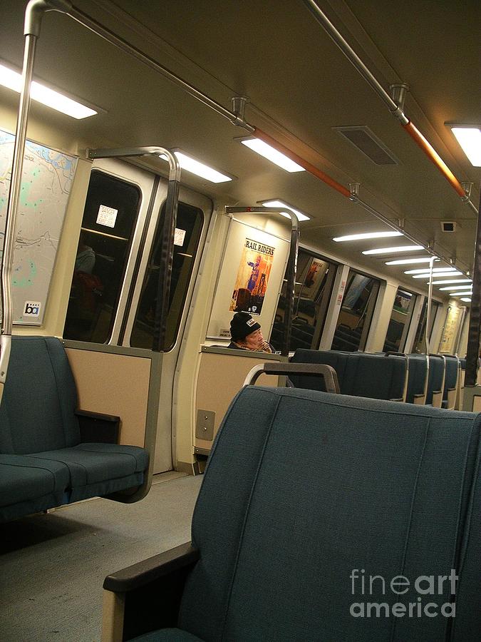 Lone BART ride Photograph by Cynthia Marcopulos