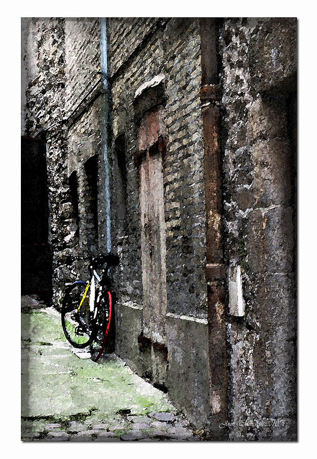 Transportation Photograph - Lone Bike in France by Joan  Minchak