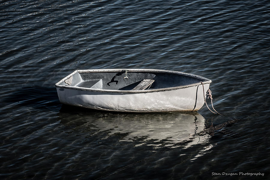 Harbor Photograph - Lone Boat by Stan Dzugan