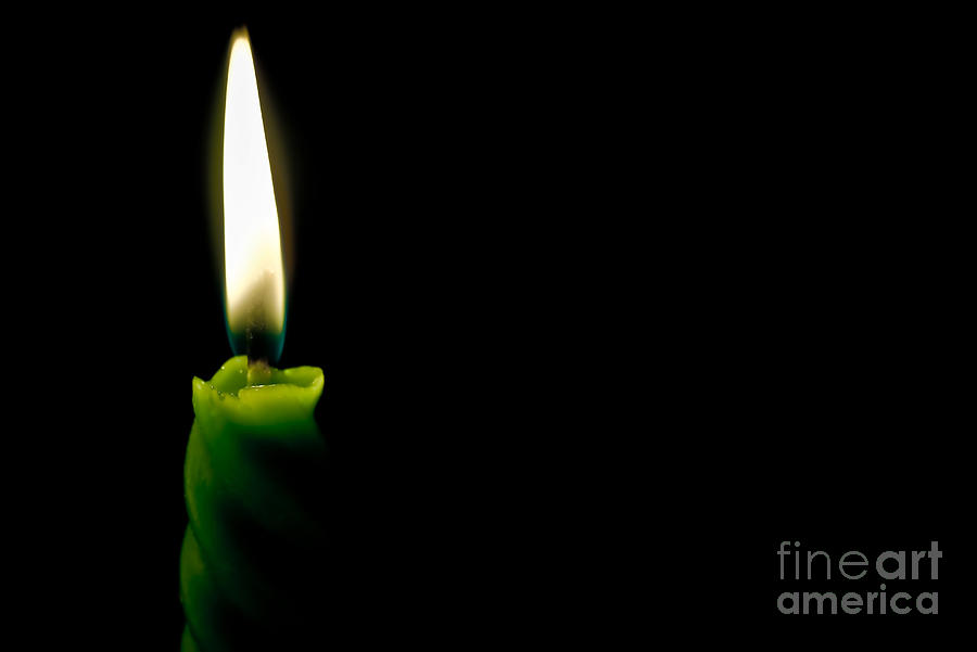 Lone candle Photograph by Yurix Sardinelly