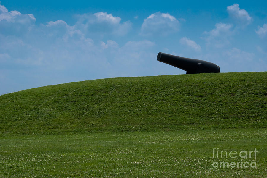 Lone Cannon - Baltimore, Maryland Photograph by Anthony Totah