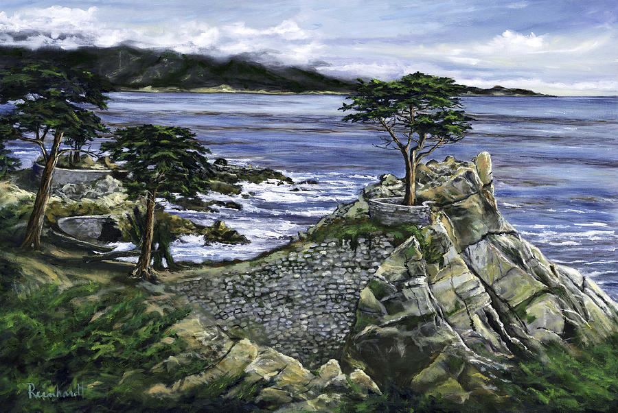 Lone Cypress Painting by Lisa Reinhardt