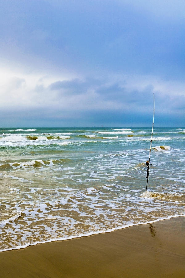 Lone Fishing Pole Photograph by Marilyn Hunt