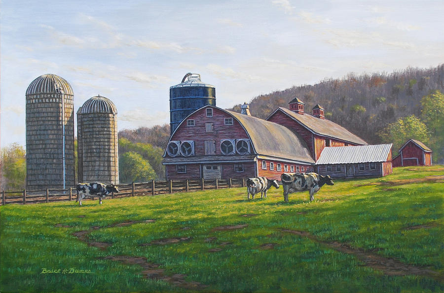 Lone Pine Farm Painting by Bruce Dumas