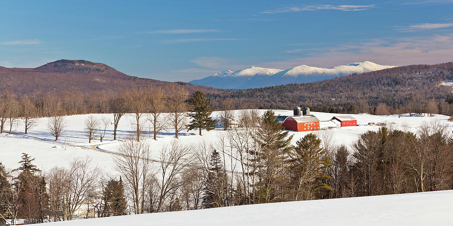 Lone Pine Farm Winter Panorama Photograph by Alan L Graham