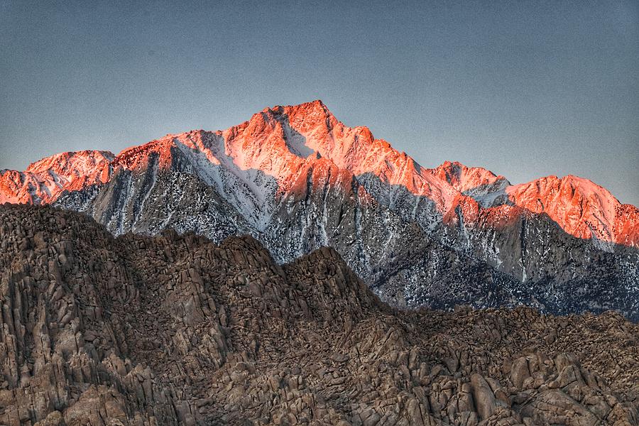 Lone Pine Peak at dawn Photograph by Ross Kestin