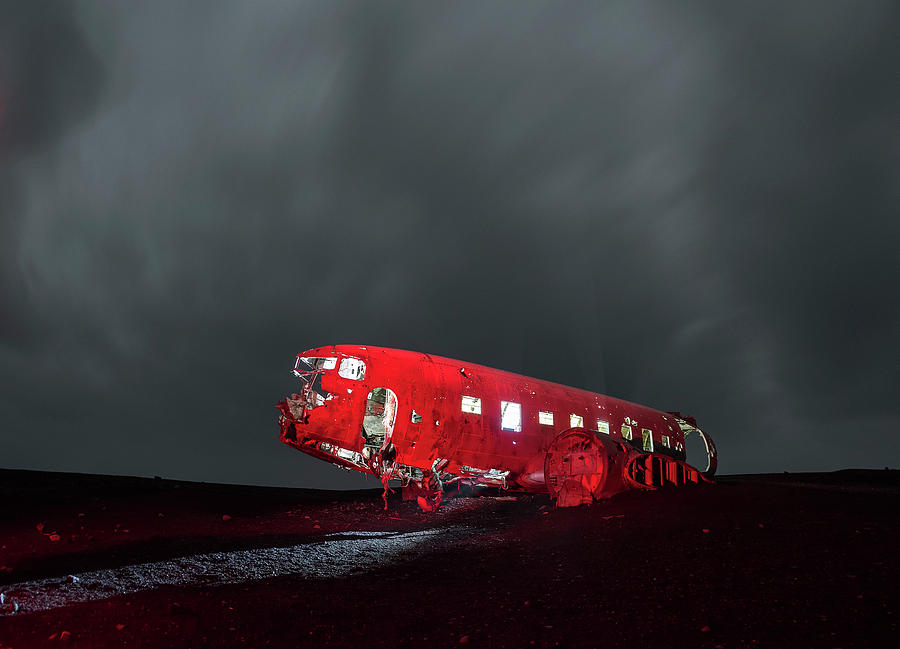 Lone plane in the middle of nowhere, iceland Photograph by Pradeep Raja PRINTS