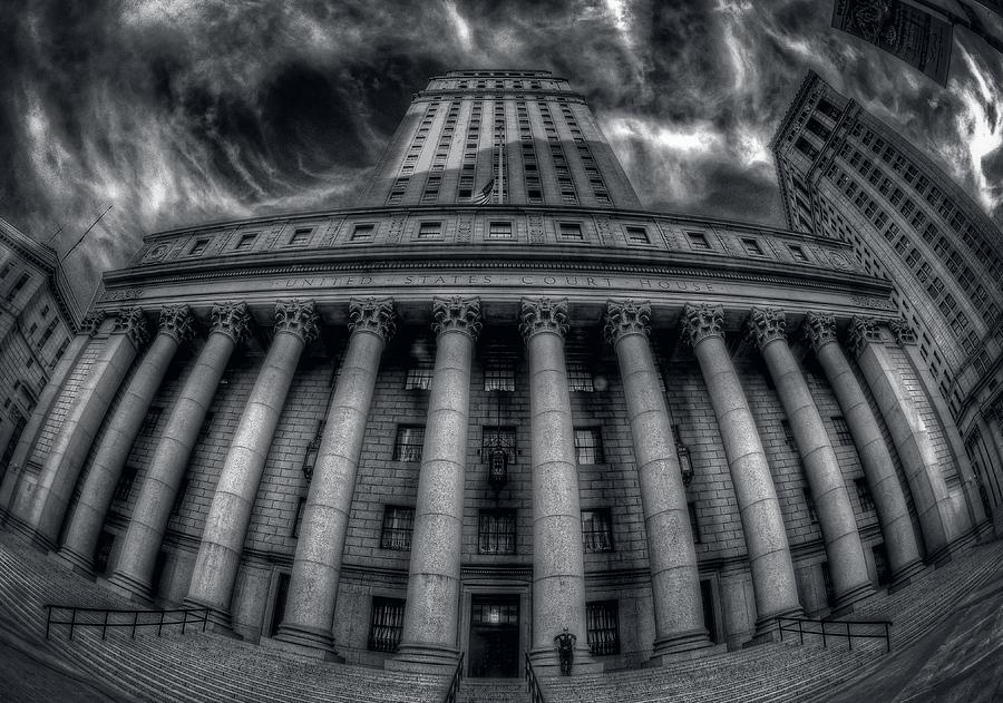 Architecture Photograph - Lone Protector Black and White by Mike  Deutsch