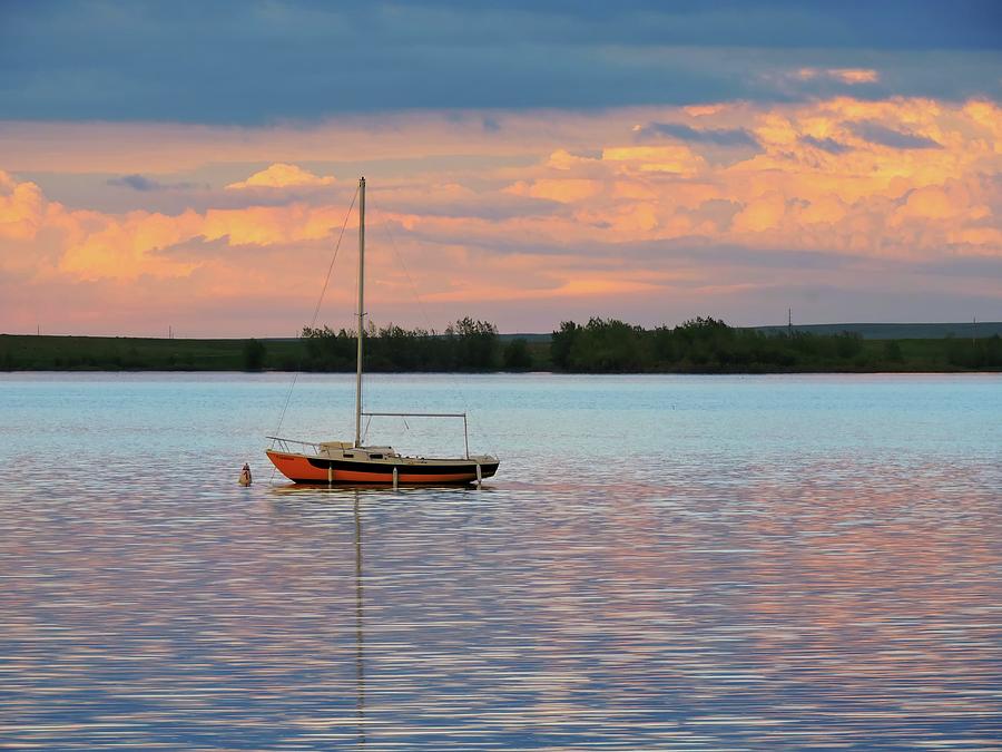 Lone Sailboat Photograph by Connor Beekman