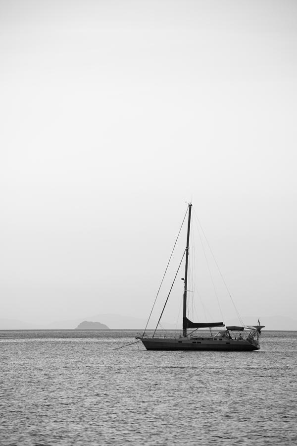 Lone Sailboat Photograph by Kathryn Ferreira | Fine Art America