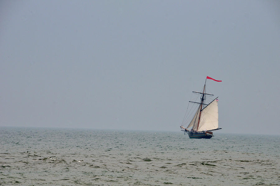 Lone Ship at Sea Photograph by David Arment