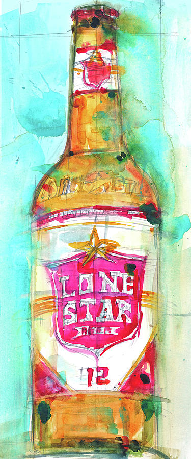 Lone Star Beer Bottle Painting