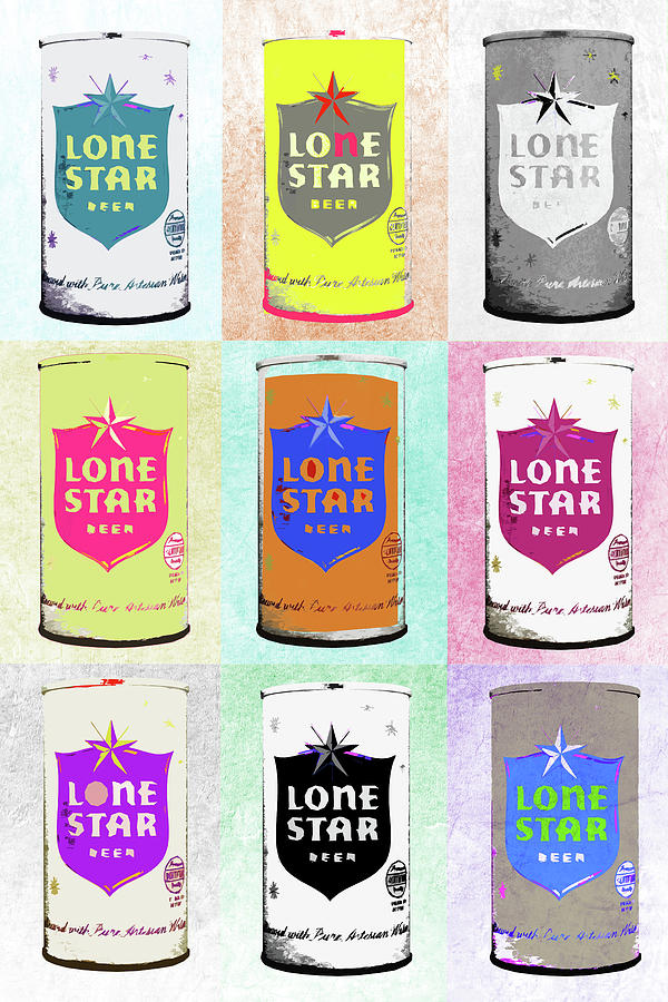 Lone Star Beer Pop Art Digital Art by Sort Of Cool