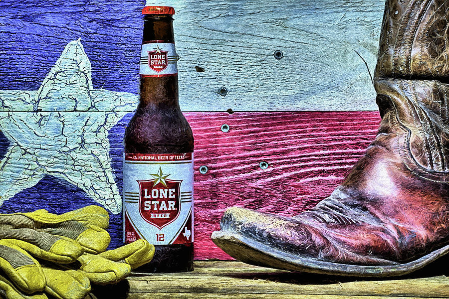 Lone Star the National Beer of Texas Digital Art by JC Findley