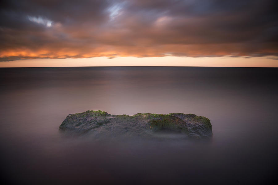 Lone Stone at Sunrise Photograph by Adam Romanowicz