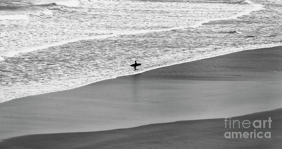Lone Surfer Photograph by Nicholas Burningham