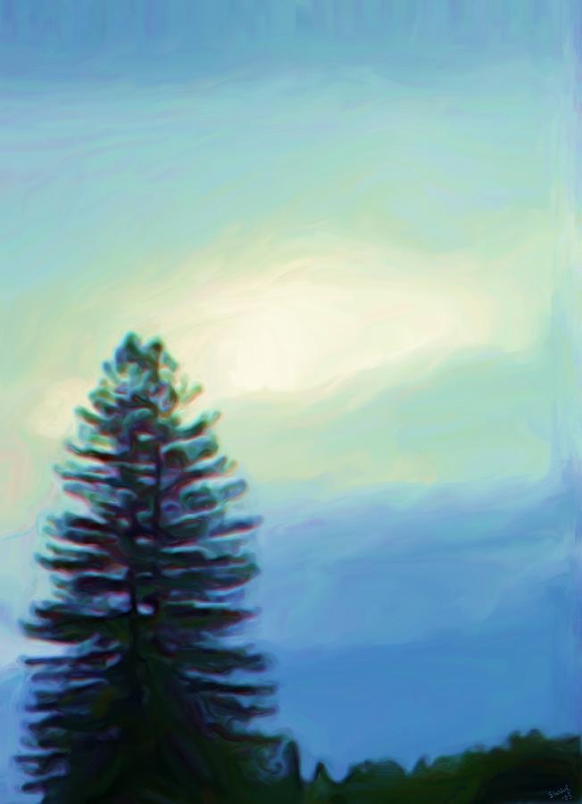 Lone Tree Painting by Shelley Bain